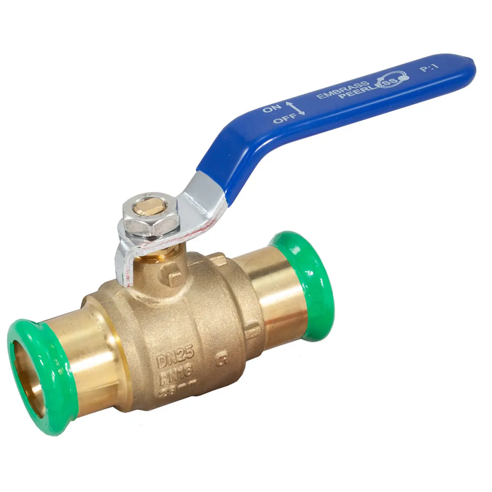 Pressfit Lever Ball Valve Blue Handle