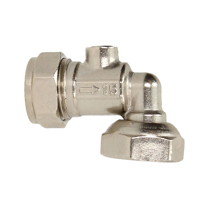 Compression Angled Chrome Service Valve