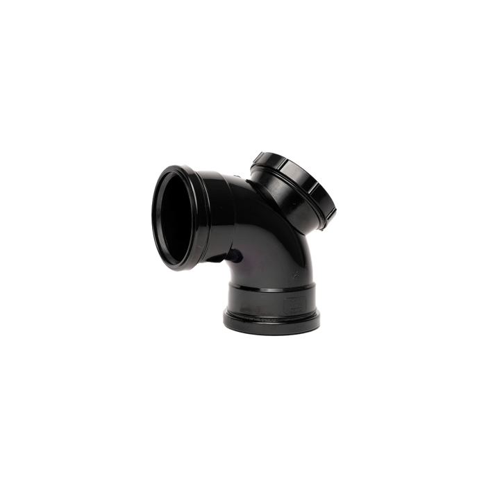 Pushfit Soil 92˚ Double Socket Access Bend