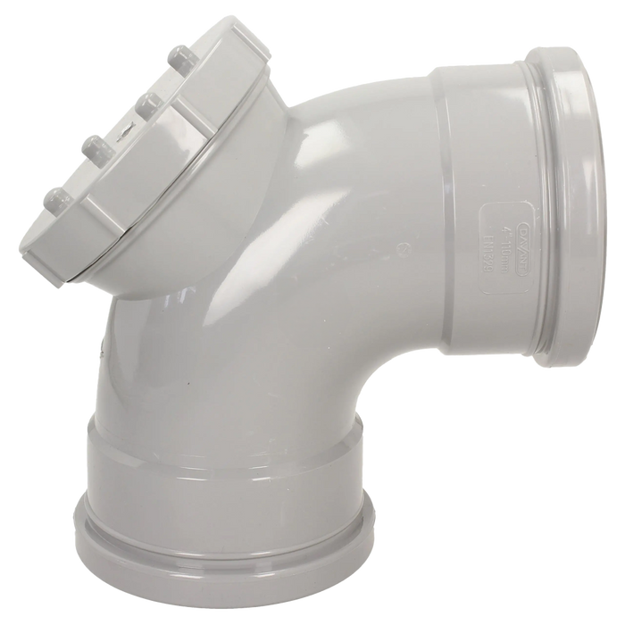 Pushfit Soil 92˚ Double Socket Access Bend