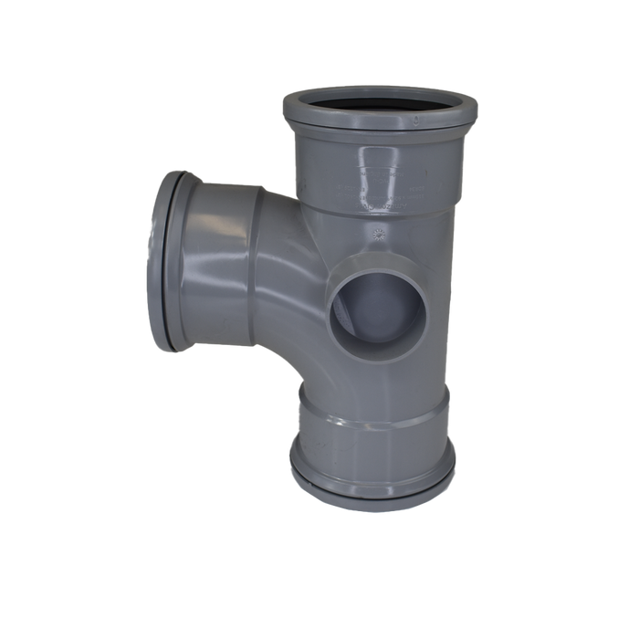 Pushfit Soil 92˚ Triple Socket Branch (With Boss)