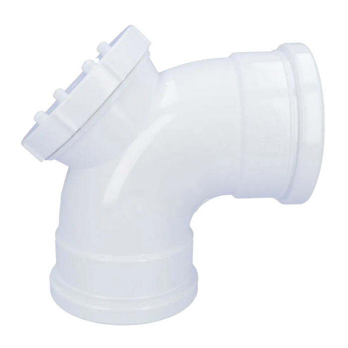 Pushfit Soil 92˚ Double Socket Access Bend