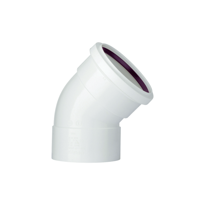 Pushfit Soil To Solvent 135˚ Double Socket Bend