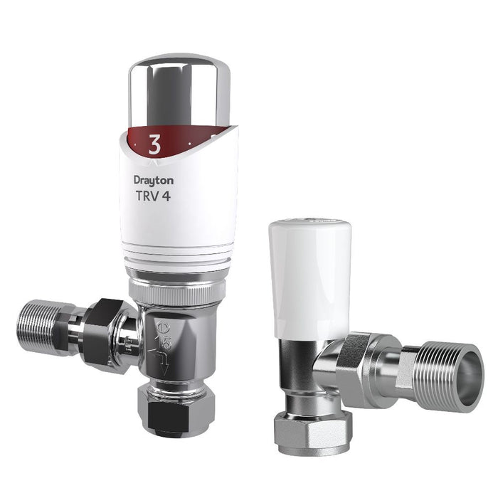 Drayton TRV4 Classic Angled TRV & LS