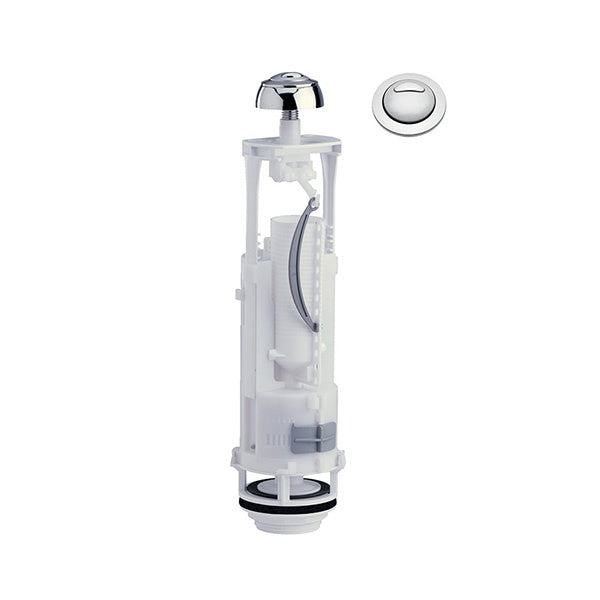 Siamp OPTIMA 49 50mm 2" Top Flush Valve Oulet Dual Flush c/w Chrome Push Button